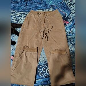 American Eagle Lightweight Tan Beige  Jogger Drawstring Pants/ SZ 8 Long/ NWOT